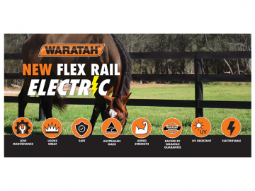 HARDWARE FRONT…. WARATAH NEW PRODUCT – EQUINE FLEX RAIL SYSTEM